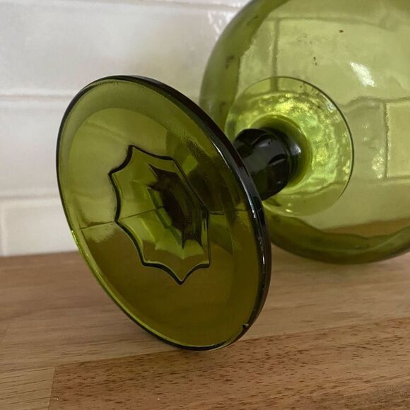 Indiana Glass Large Scallop Compote Pedestal Bowl Teardrop Accent Details - Picture 6 of 10